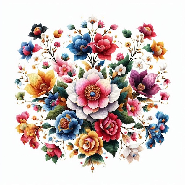 haftowane wzory kolorowe